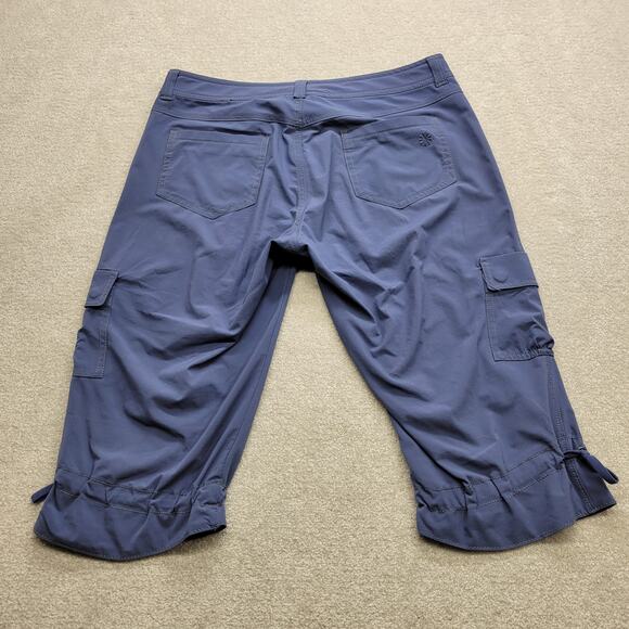 Athleta Dipper Cargo Capri Pants Women’s Size 32 Navy Blue Athletic - Picture 2 of 12